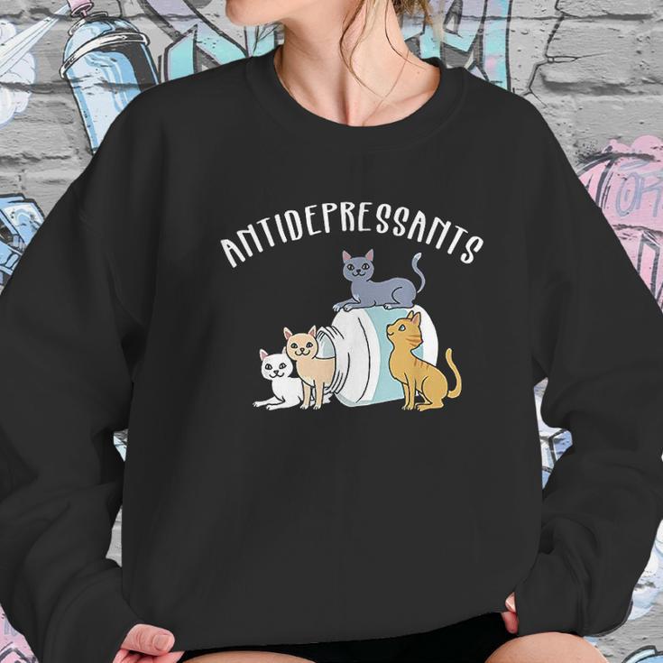 Cat Antidepressant Funny Cat Sweatshirt Gifts for Her