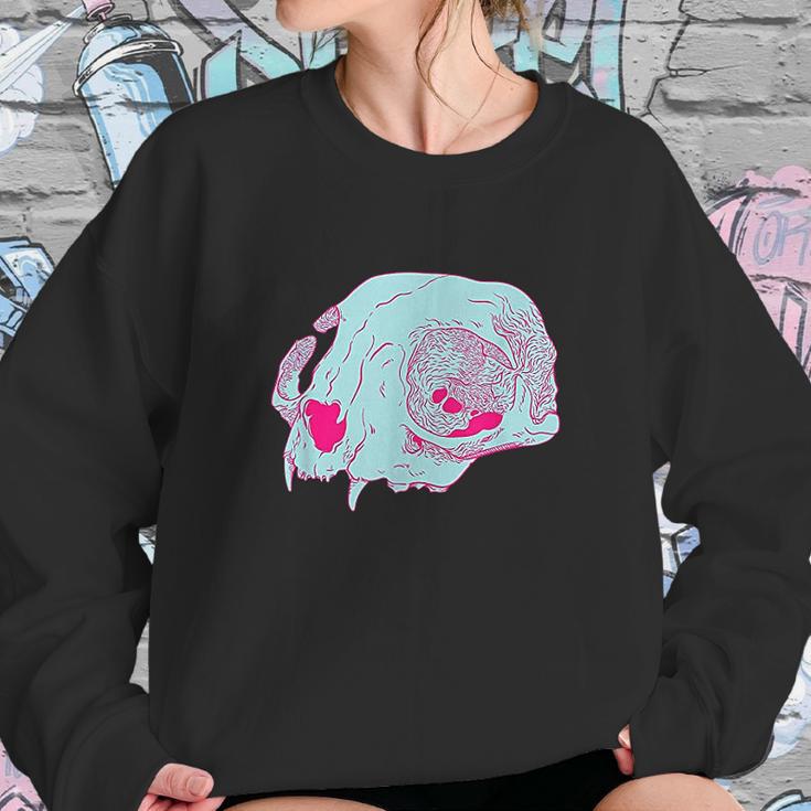 Cat Skull I Pastel Goth Soft Grunge Hipster Creepy Cute Sweatshirt Gifts for Her