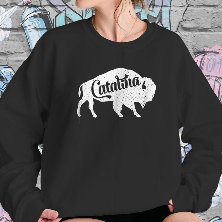 Catalina Island Bison Buffalo Sweatshirt Gifts for Her