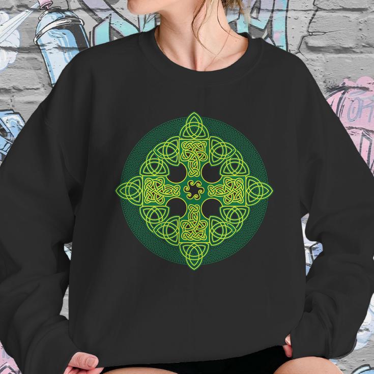 Celtic Knot Cross St Patricks Day Sweatshirt Gifts for Her