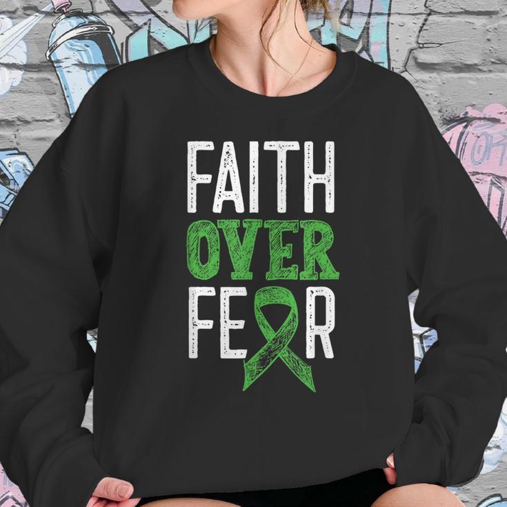 Cerebral Palsy Awareness Month Faith Over Fear Brain Damage Sweatshirt Gifts for Her