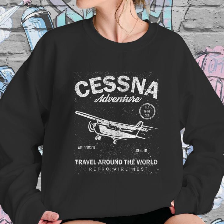 Cessna Distressed Sweatshirt Gifts for Her