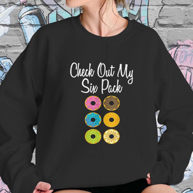 Check Out My Six Pack Funny Donut Ab Fake Muscle Sweatshirt Gifts for Her