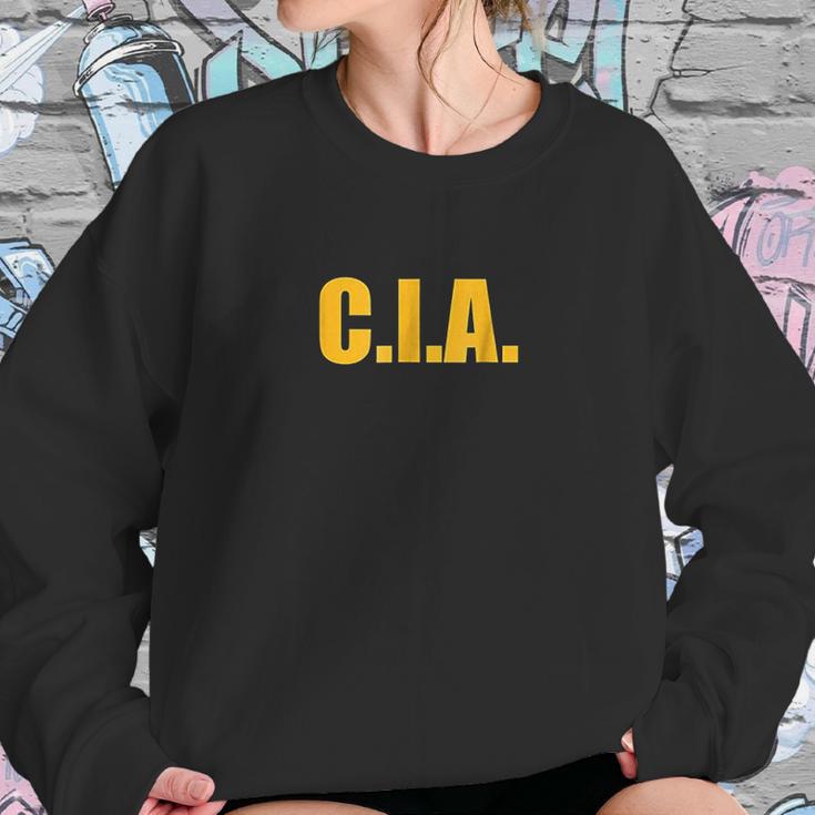 Cia Agent Funny Halloween Costume Navy Gold Sweatshirt Gifts for Her