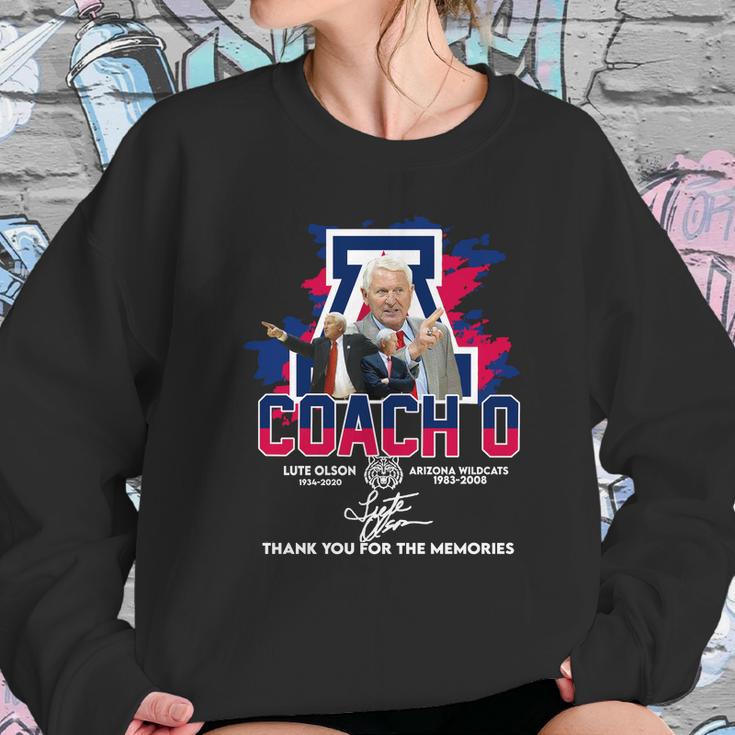 Coach O Lute Olson 1934 2020 Arizona Wildcats 1983 2008 Signature Sweatshirt Gifts for Her