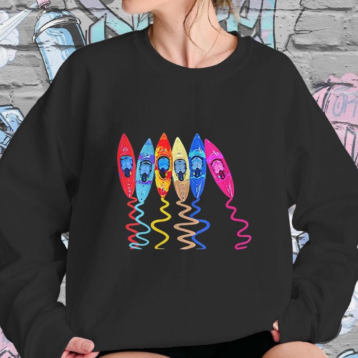 Colorful Kayaks Outdoor Adventure Kayaking Boating Kayakers Sweatshirt Gifts for Her