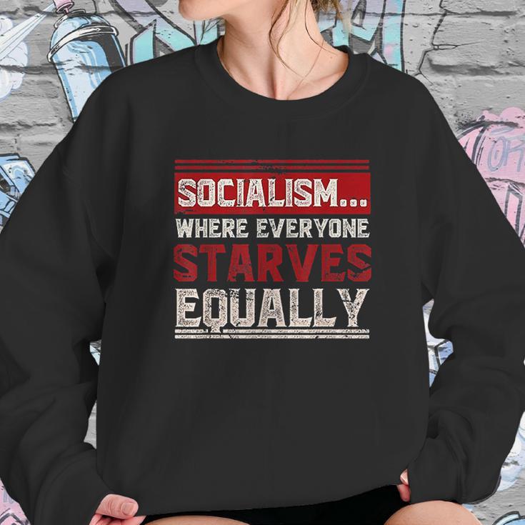 Communist Libertarian Capitalist Socialism Sweatshirt Gifts for Her