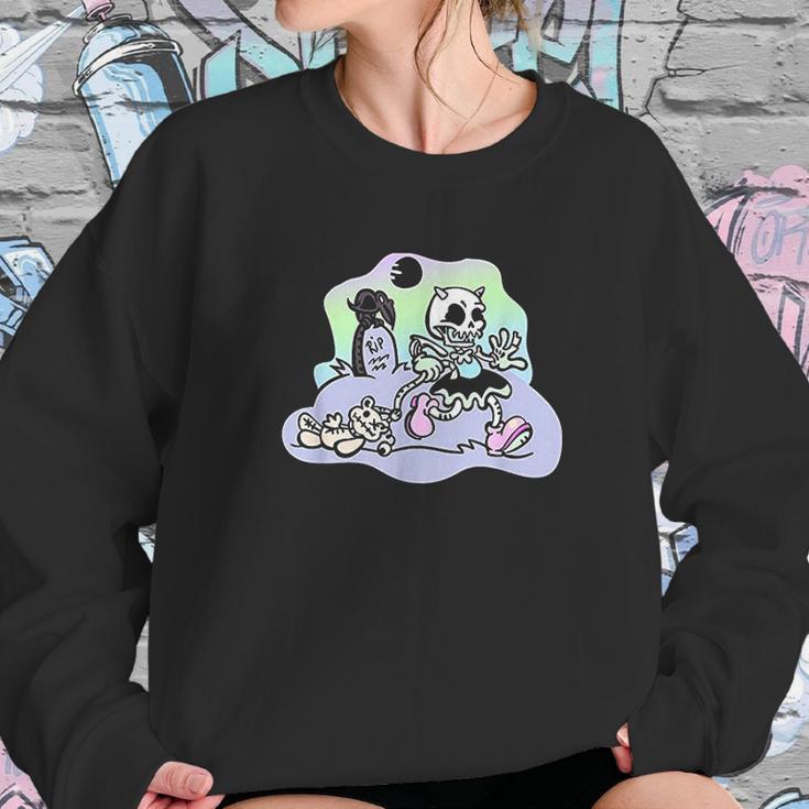 Creepy Skeleton Pastel Goth Soft Grunge Kawaii Clothing Girl Sweatshirt Gifts for Her