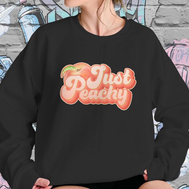 Cute Retro Vintage Just Peachy Sweatshirt Gifts for Her