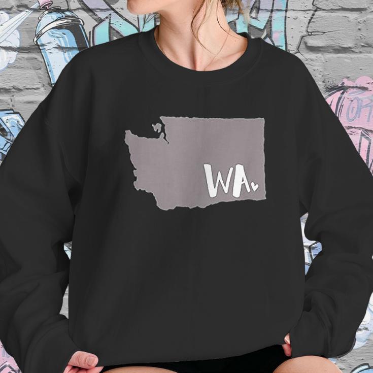 Cute Washington State Outline Gift From Wa Sweatshirt Gifts for Her