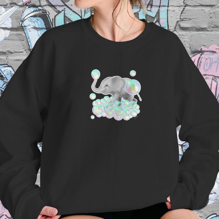 Cutest Elephant Colorful Pastel Bubbles Sweatshirt Gifts for Her