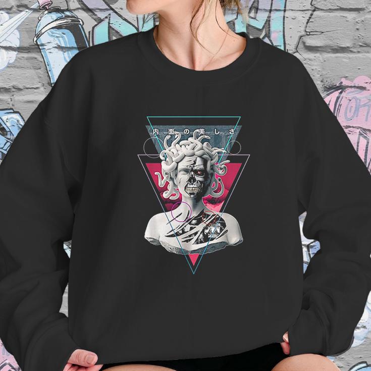 Cyborg Medusa Statue Aesthetic Art Japanese Otaku Sweatshirt Gifts for Her