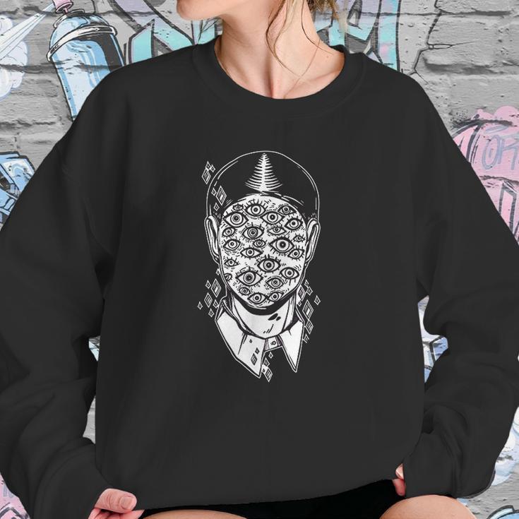 Dali Surreal Noir Retro Eyes On Face Tattoo Art Sweatshirt Gifts for Her