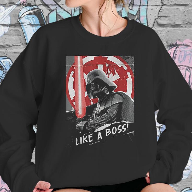 Darth Vader Like A Boss Funny Design Sweatshirt Gifts for Her