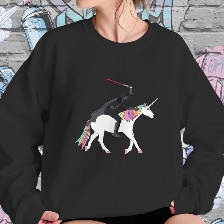 Darth Vader Is Riding The Unicorn Sweatshirt Gifts for Her