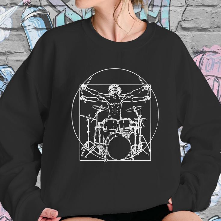 Davinci Drums T-Shirt Vitruvian Man DrummerShirts Sweatshirt Gifts for Her