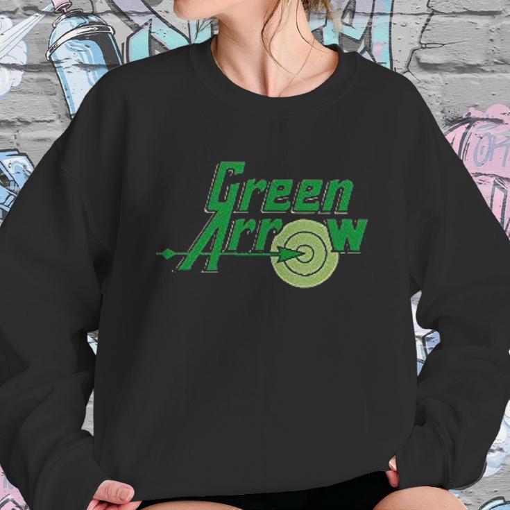 Dc Comics Green Text Logo Sweatshirt Gifts for Her