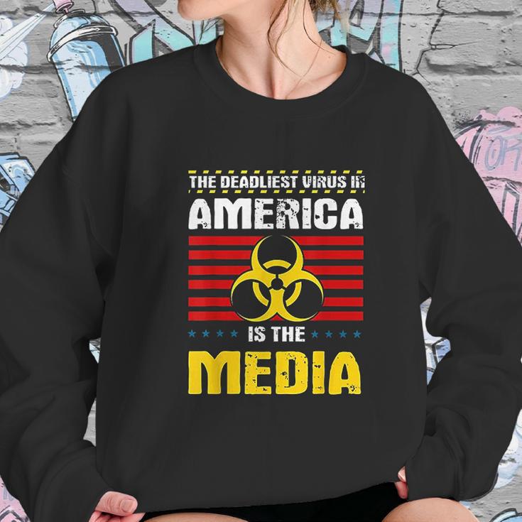 Deadliest In America Is The Media Toxic Fake News Sweatshirt Gifts for Her