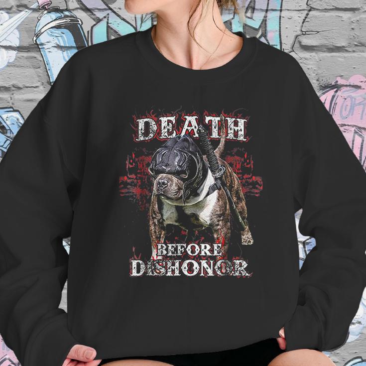 Death Before Dishonor Samurai Paco American Bully Sweatshirt Gifts for Her