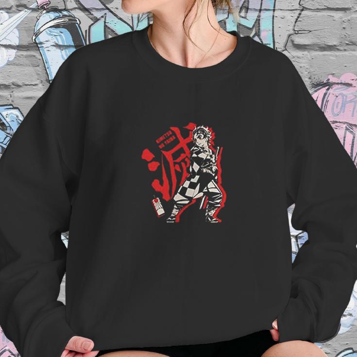 Demon Slayer Graphic Red Sweatshirt Gifts for Her