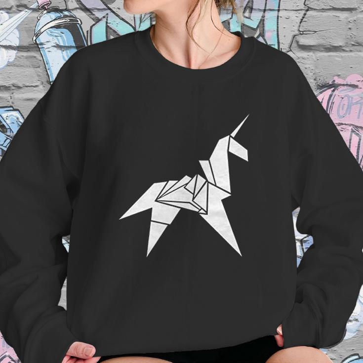 Design By Humans Origami Unicorn Graphic Sweatshirt Gifts for Her