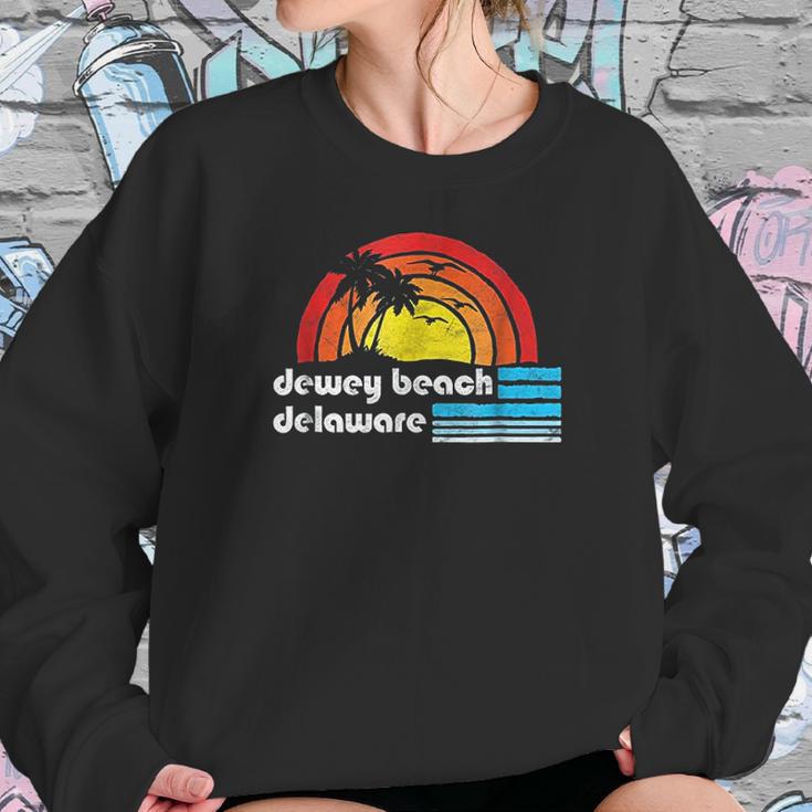 Dewey Beach Delaware Retro 80S Surfer Vibe Sweatshirt Gifts for Her