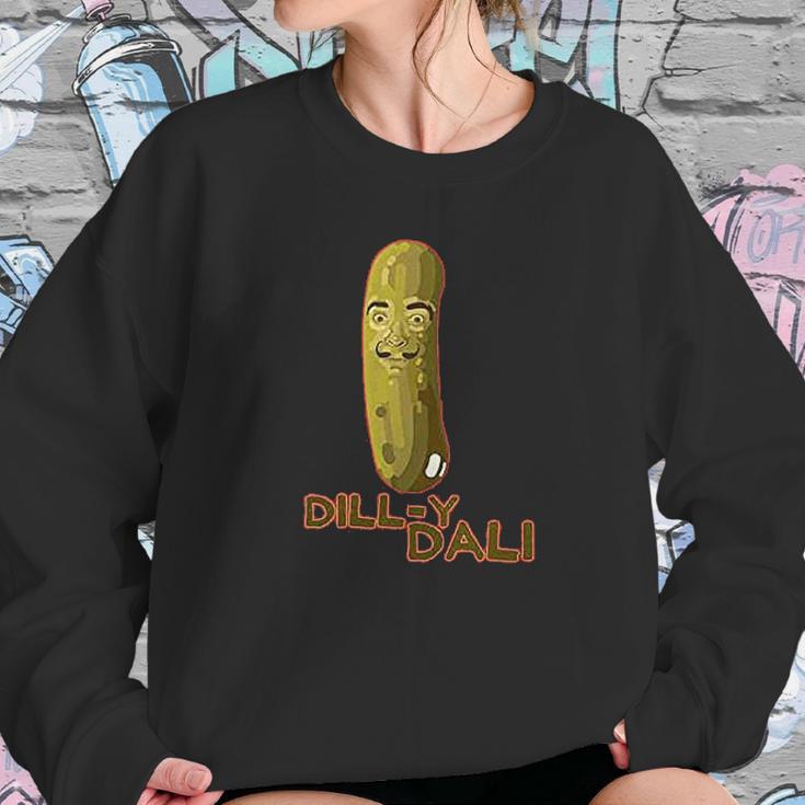 Dilly Dali Pickle Salvador Funny Artist Graphic Graphic Sweatshirt Gifts for Her