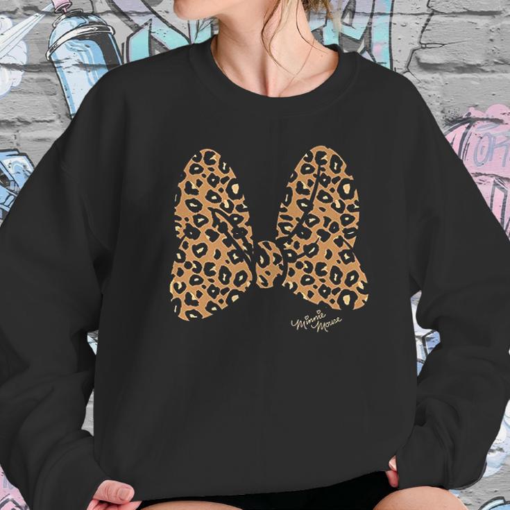 Disney Minnie Mouse Leopard Print Bow Sweatshirt Gifts for Her