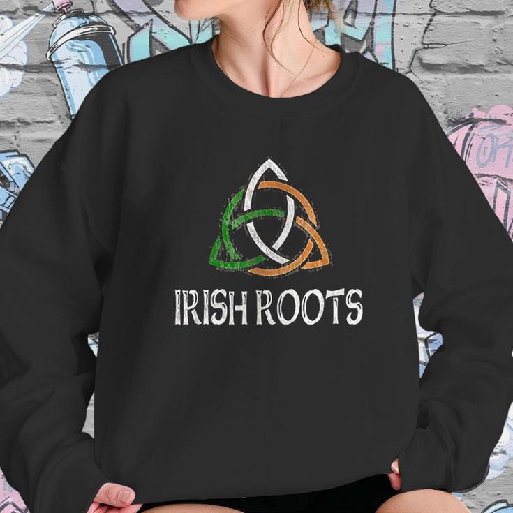 Distressed Irish Roots Celtic Knot Sweatshirt Gifts for Her