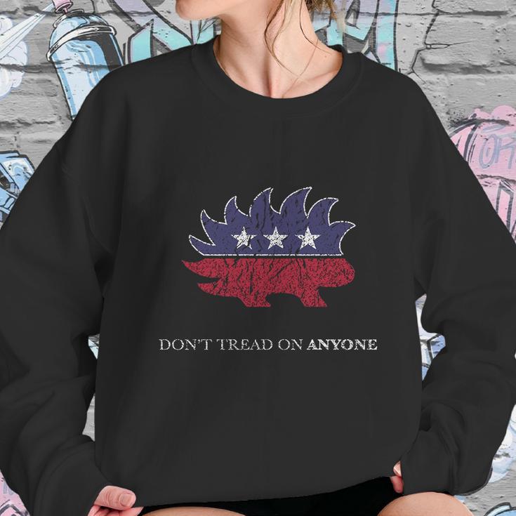 Distressed Porcupine Libertarian Shirt Sweatshirt Gifts for Her