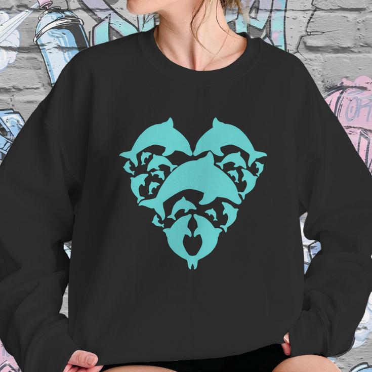 Dolphin Heart Sweatshirt Gifts for Her