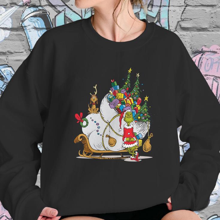 Dr Seuss Grinch Sleigh Sweatshirt Gifts for Her