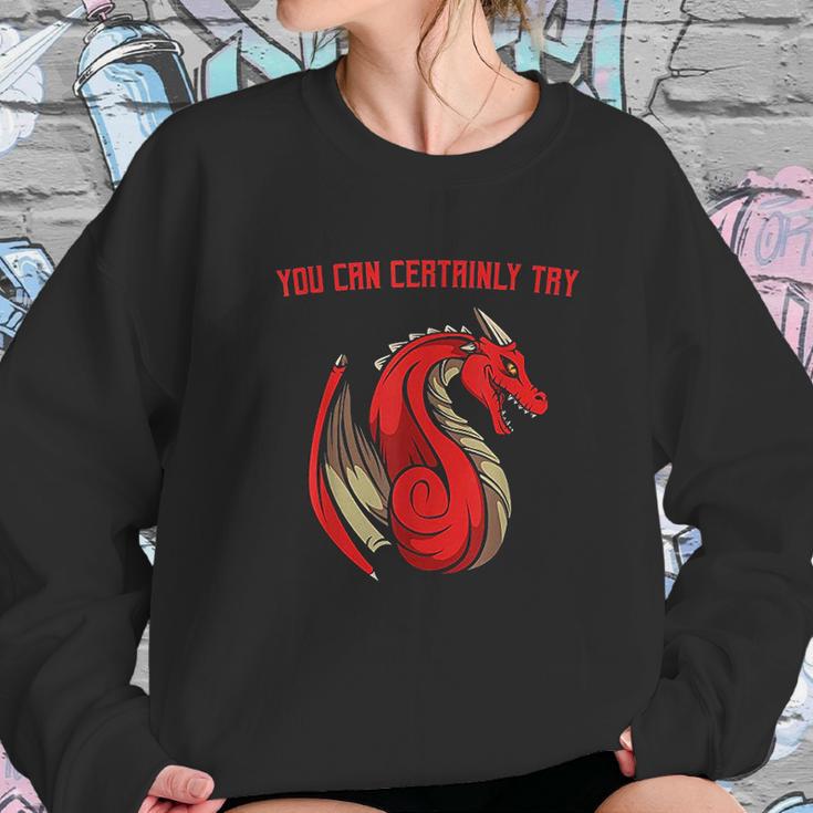 Dragon Fire You Can Certainly Try Dungeons Master Sweatshirt Gifts for Her