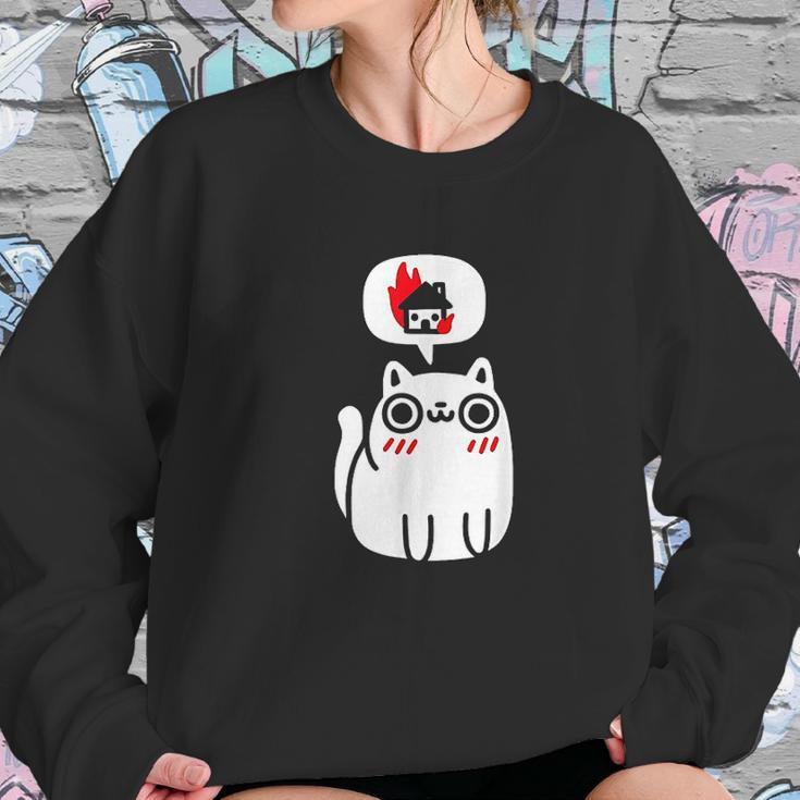 Dreaming Of Destruction Funny Cat Sweatshirt Gifts for Her