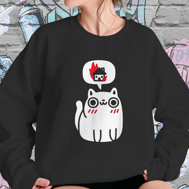 Dreaming Of Destruction Funny Cat Sweatshirt Gifts for Her