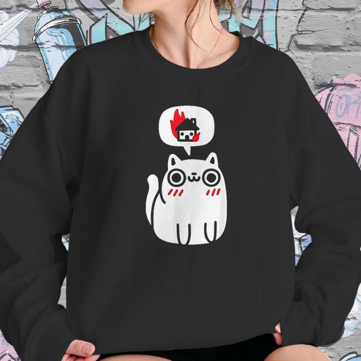 Dreaming Of Destruction Funny Cat Sweatshirt Gifts for Her