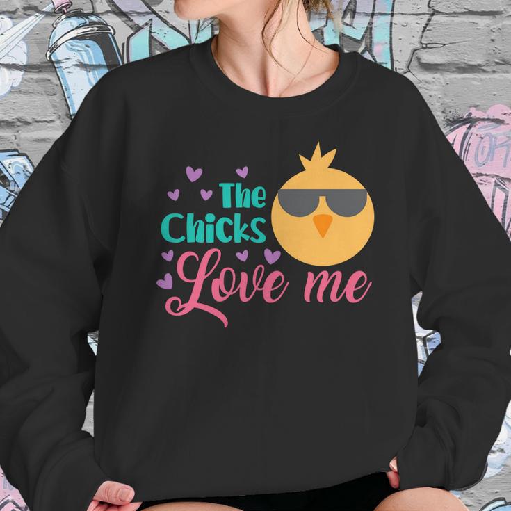 Easter The Chicks Love Me Sweatshirt Gifts for Her