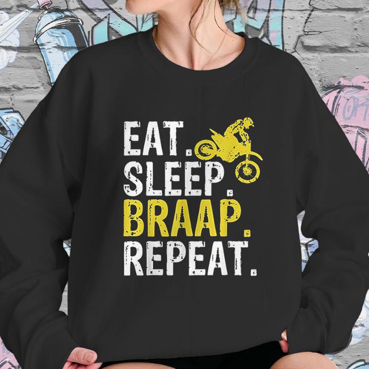 Eat Sleep Braap Repeat Sweatshirt Gifts for Her