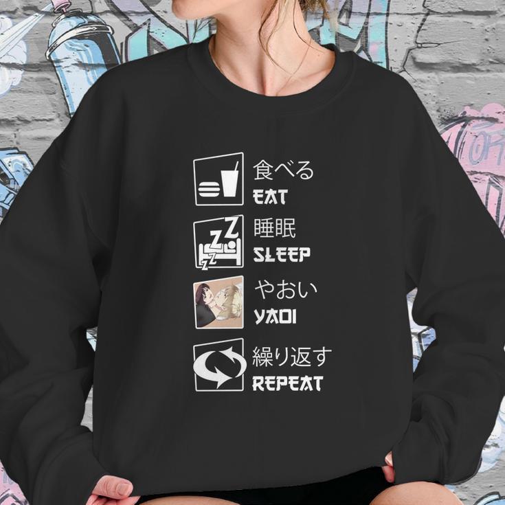 Eat Sleep Yaoi Repeat Gift Graphic Design Printed Casual Daily Basic Sweatshirt Gifts for Her