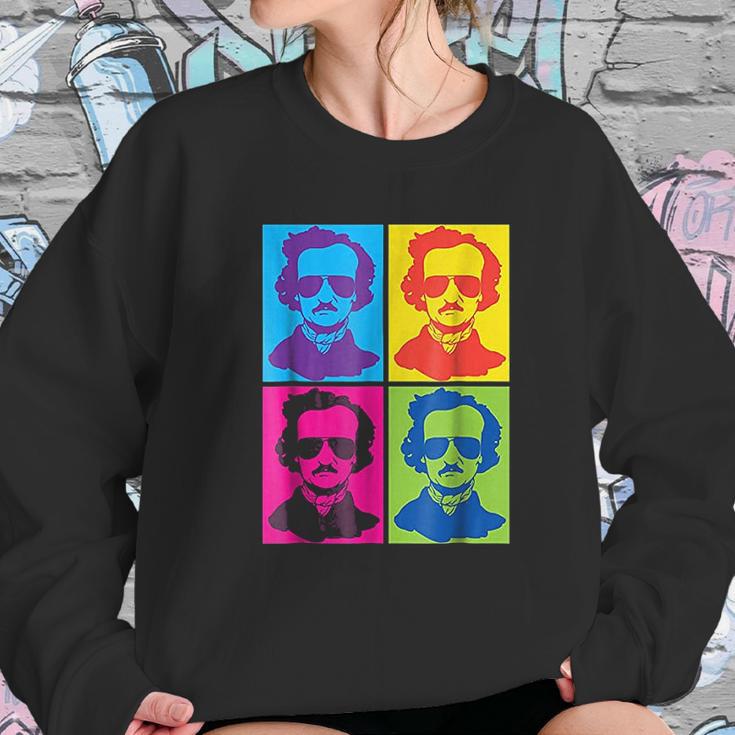 Edgar Allan Poe Gift Literary Gothic Pop Art Colors Sweatshirt Gifts for Her