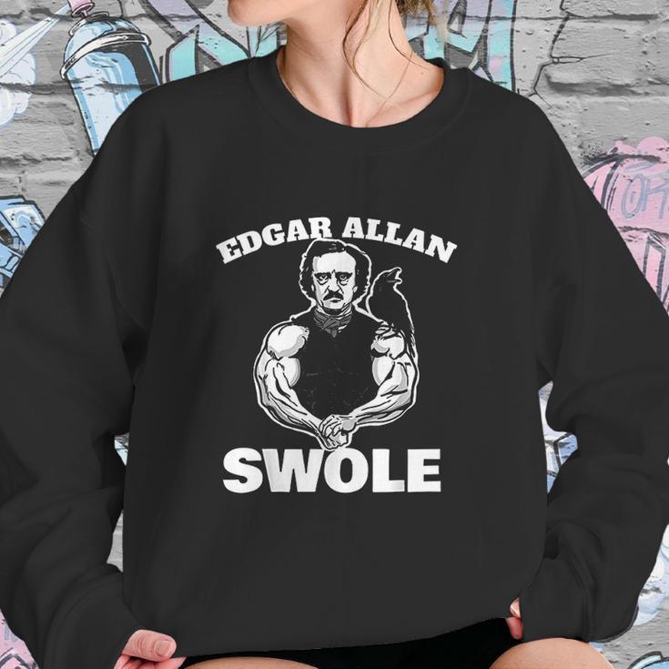 Edgar Allan Swole Funny Edgar Allan Poe Weightlifting Sweatshirt Gifts for Her