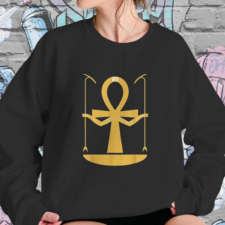 Egyptian Ankh Cross With Arms Holding Scepters Sweatshirt Gifts for Her