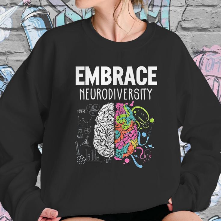 Embrace Neurodiversity Brain Sweatshirt Gifts for Her