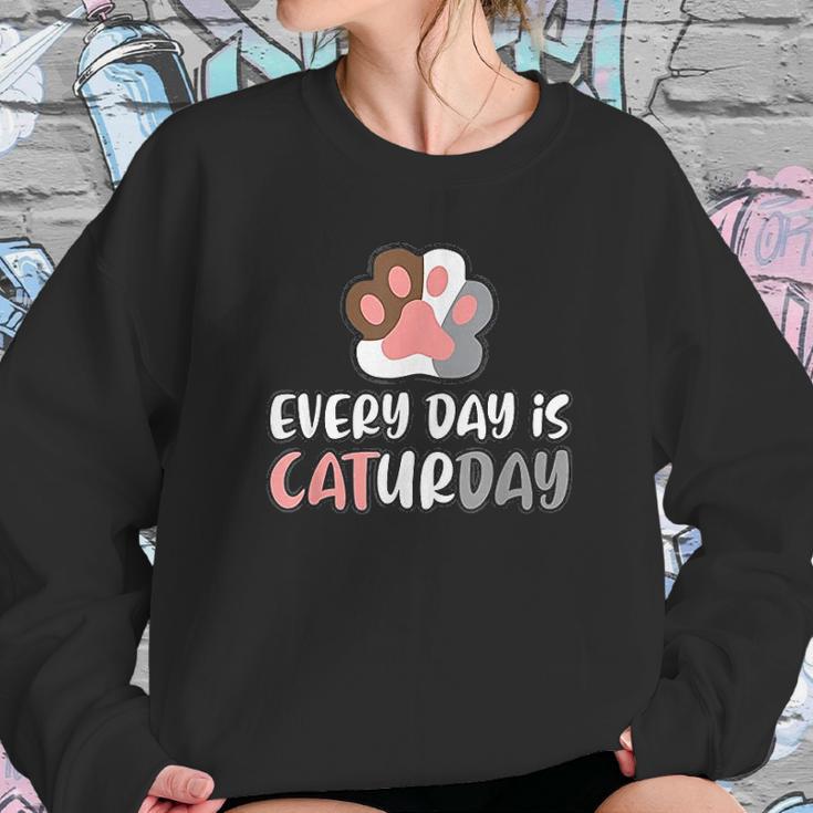 Everyday Is Caturday Cat Sweatshirt Gifts for Her