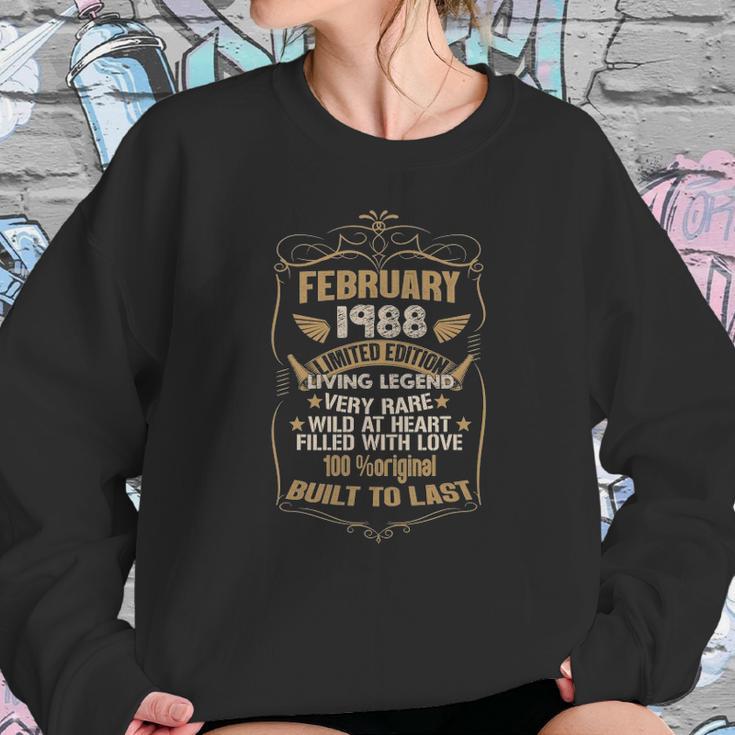 February 1988 33 Years Old Vintage 33Rd Bday Gifts Sweatshirt Gifts for Her