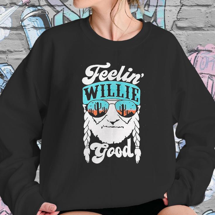 Feeling Willie Good Letter Printed Graphic Sweatshirt Gifts for Her