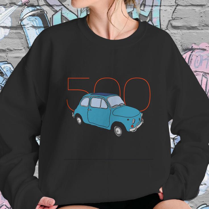 Fiat 500 Classic Vintage Car Sweatshirt Gifts for Her