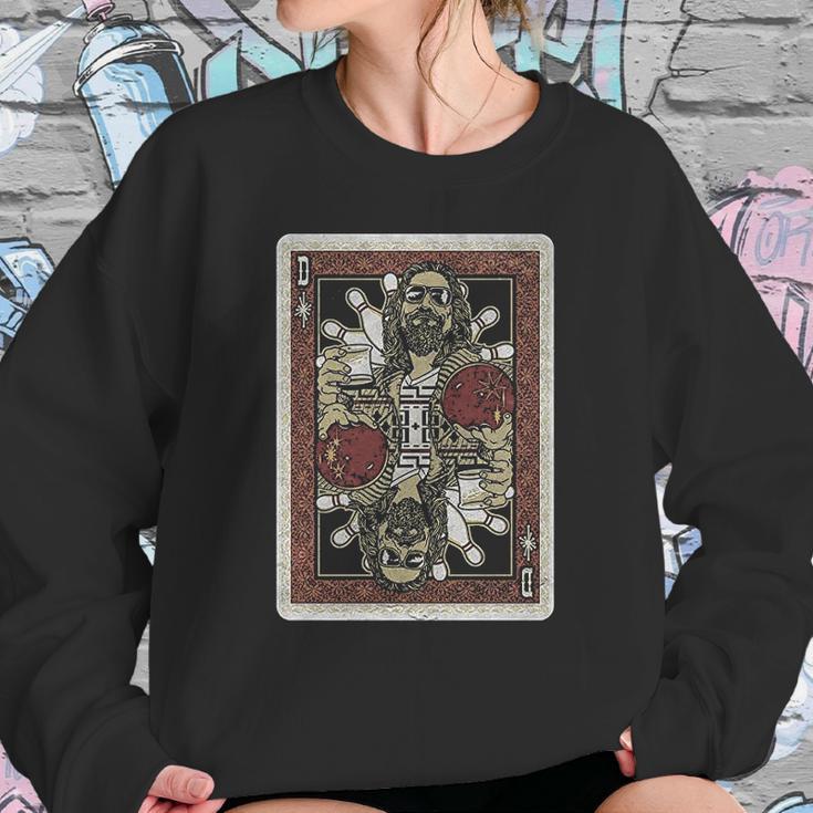 Fifth Sun The Big Lebowski Dude Playing Card Sweatshirt Gifts for Her