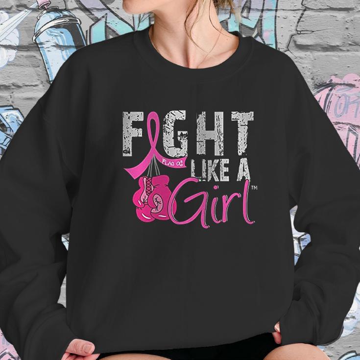 Fight Like A Girl Canker Boxing Glove Sweatshirt Gifts for Her