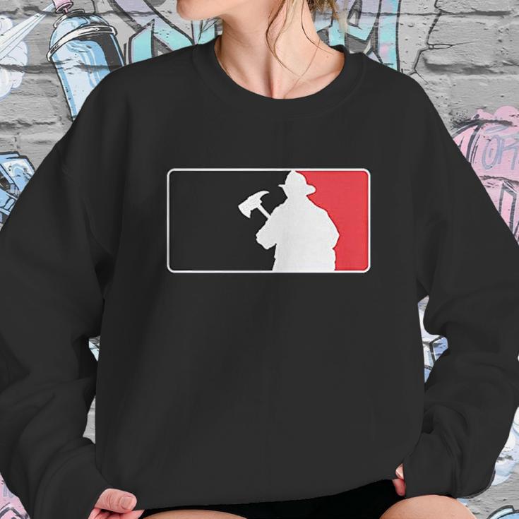 Firefighter Baseball Style Logo Sweatshirt Gifts for Her